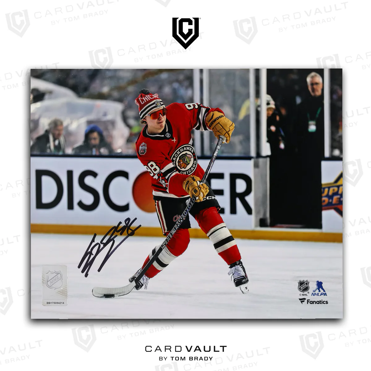Connor Bedard Chicago Blackhawks Autographed 8x10 2025 Winter Classic Photograph